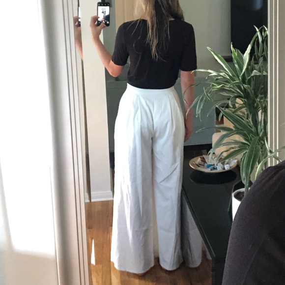 White Palazzo Pants - Picture 2 of 5